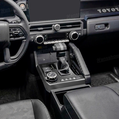 4Runner Gear Shift Panel Cover Trim ABS Carbon Fiber Style for Toyota