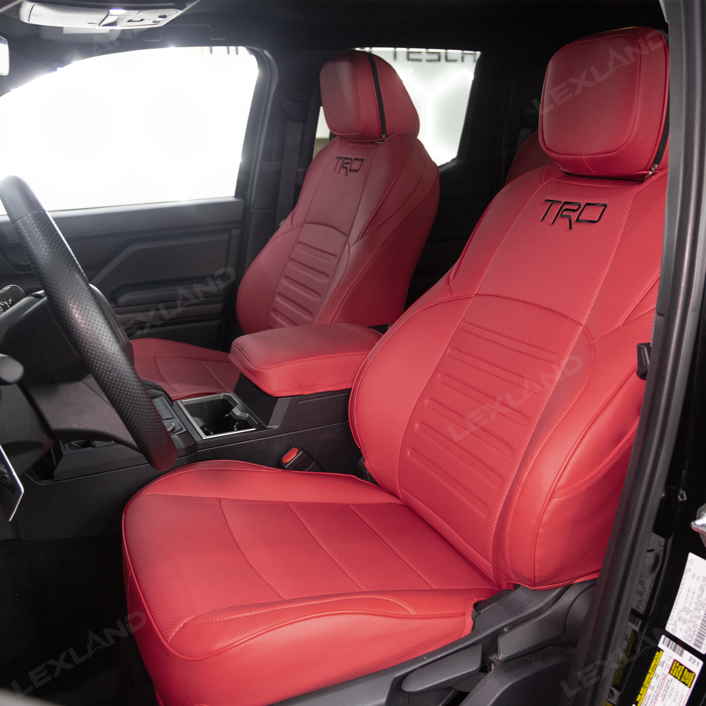 Tacoma /4Runner Seat Covers Full Coverage Embossed Seat Protector with TRD Letter Style for Toyota